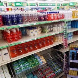 Plenty of selection on soap and shampoo.