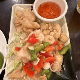 Crispy squid was solid