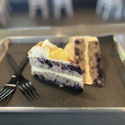 Brookshire BBQ - Lemon Blueberry Cake Dessert of the Week Special