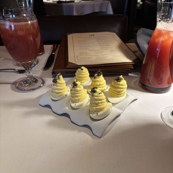 Ocean Prime - Deviled eggs with truffles and caviar - Seafood Near Me - Washington, DC, District of Columbia Ocean Prime - Deviled eggs with truffles and caviar - Seafood Near Me - Washington, DC, District of Columbia