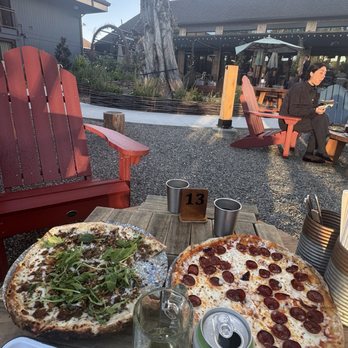 Beer Garden - Carmelized onion pizza - Beer Gardens Near Me - Sunnyvale, California