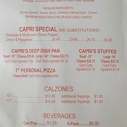Capris Pizza - Pizza