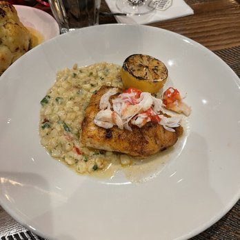 1933 Lounge - Grouper topped with crab with corn & red pepper - Steakhouses Near Me - Fishers, Indiana