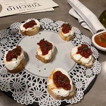 Torchio Pasta Bar - Whipped Ricotta and Tomato Fig Jam - Italian Near Me - Chicago, Illinois Torchio Pasta Bar - Whipped Ricotta and Tomato Fig Jam - Italian Near Me - Chicago, Illinois