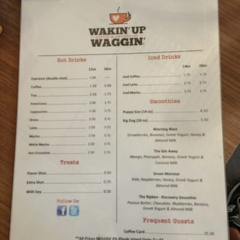 Wakin' Up Waggin' - the menu - Coffee & Tea Near Me - Westerly, Rhode Island