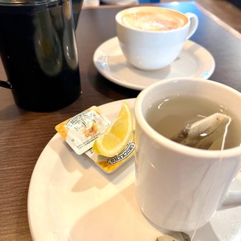 Broken Yolk Cafe - Awful tea in a plastic kettle and smooth delicious soymilk latte. - Breakfast & Brunch Near Me - Orange, California Broken Yolk Cafe - Awful tea in a plastic kettle and smooth delicious soymilk latte. - Breakfast & Brunch Near Me - Orange, California