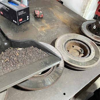 Just Brakes - Old brake rotors, Chicago salt is rough. - Auto Repair Near Me - Albany, California Just Brakes - Old brake rotors, Chicago salt is rough. - Auto Repair Near Me - Albany, California