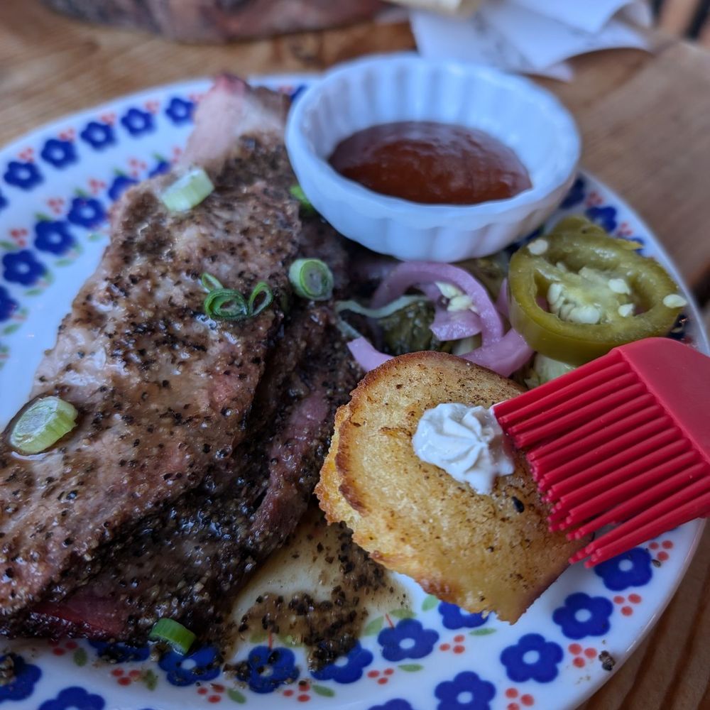 Electric Piggy BBQ - Slow cooked brisket with some corn bread - Barbeque Near Me - Markham, Ontario Electric Piggy BBQ - Slow cooked brisket with some corn bread - Barbeque Near Me - Markham, Ontario