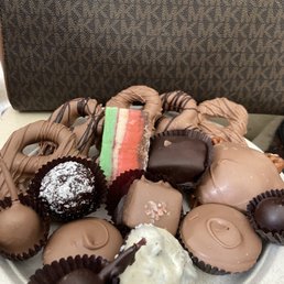 assortment of yummy handmade chocolates