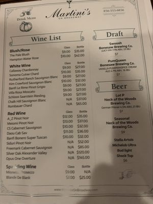 Menu photo 8 Martini's On Broadway Pitman, NJ