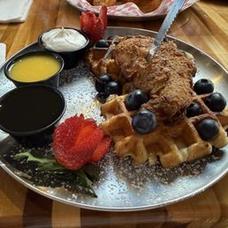 Chicken and waffles