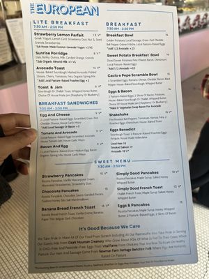 Menu photo 1 The European Springfield, MO