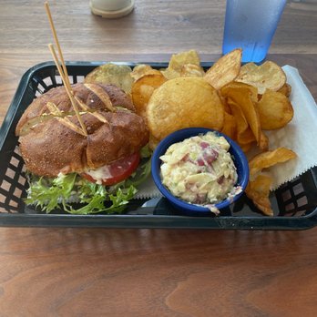 Local Foods - Egg salad sandwich with chips and potato salad - Sandwiches Near Me - Austin, Texas Local Foods - Egg salad sandwich with chips and potato salad - Sandwiches Near Me - Austin, Texas