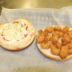 Georges Take OUt - Shrimp burgers