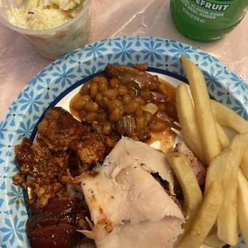 Jones Bar-B-Q - My plate from Sample Plate plus beans and cole slaw. - Barbeque Near Me - Kansas City, Kansas Jones Bar-B-Q - My plate from Sample Plate plus beans and cole slaw. - Barbeque Near Me - Kansas City, Kansas