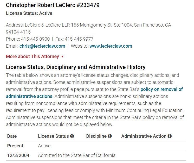 Le Clerc & Le Clerc - disability attorney in San Francisco, CA