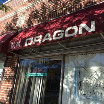 Dragon City - a red awning on a brick building - Chinese Near Me - Mamaroneck, New York