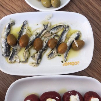 Como Taperia - Olives, anchovy stuffed olives, goat cheese stuffed peppers - Tapas Bars Near Me - Vancouver, British Columbia Como Taperia - Olives, anchovy stuffed olives, goat cheese stuffed peppers - Tapas Bars Near Me - Vancouver, British Columbia