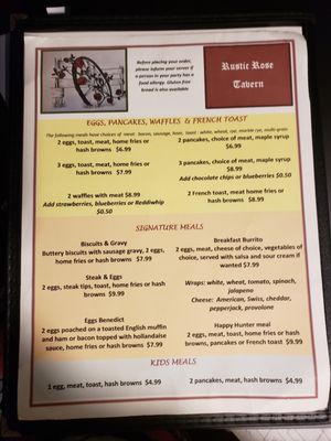 Menu photo 1 Rustic Rose Tavern Henniker, NH
