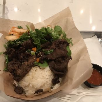 KoJa Kitchen - Beef bowl with white rice, sauce on the side - Asian Fusion Near Me - Dublin, California KoJa Kitchen - Beef bowl with white rice, sauce on the side - Asian Fusion Near Me - Dublin, California