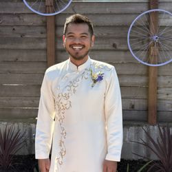 Ao Dai Bridal & Beauty - Me, Joseph. A beautiful man wearing a beautiful ao dai.