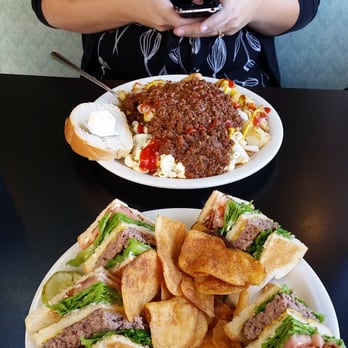 Maa's Diner - A garbage plate and the triple threat cheeseburger club. :) - Diners Near Me - Webster, New York Maa's Diner - A garbage plate and the triple threat cheeseburger club. :) - Diners Near Me - Webster, New York
