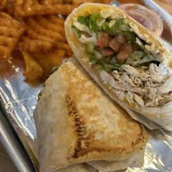 Cruisin Genoa - Chicken wrap with waffle fries. Pretty good.