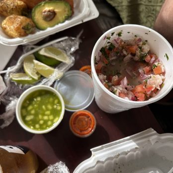 Maye Mariscos - Aguachile was good - some are so hot they burn your mouth and then you can't enjoy your food. This aguachile was really good. - Seafood Near Me - Los Angeles, California