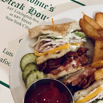Donohue's Steak House - Club sandwich and fries - Steakhouses Near Me - New York, New York Donohue's Steak House - Club sandwich and fries - Steakhouses Near Me - New York, New York