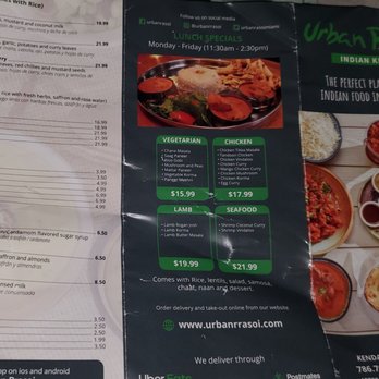 Urban Rrasoi - Menu - Indian Near Me - Miami, Florida Urban Rrasoi - Menu - Indian Near Me - Miami, Florida