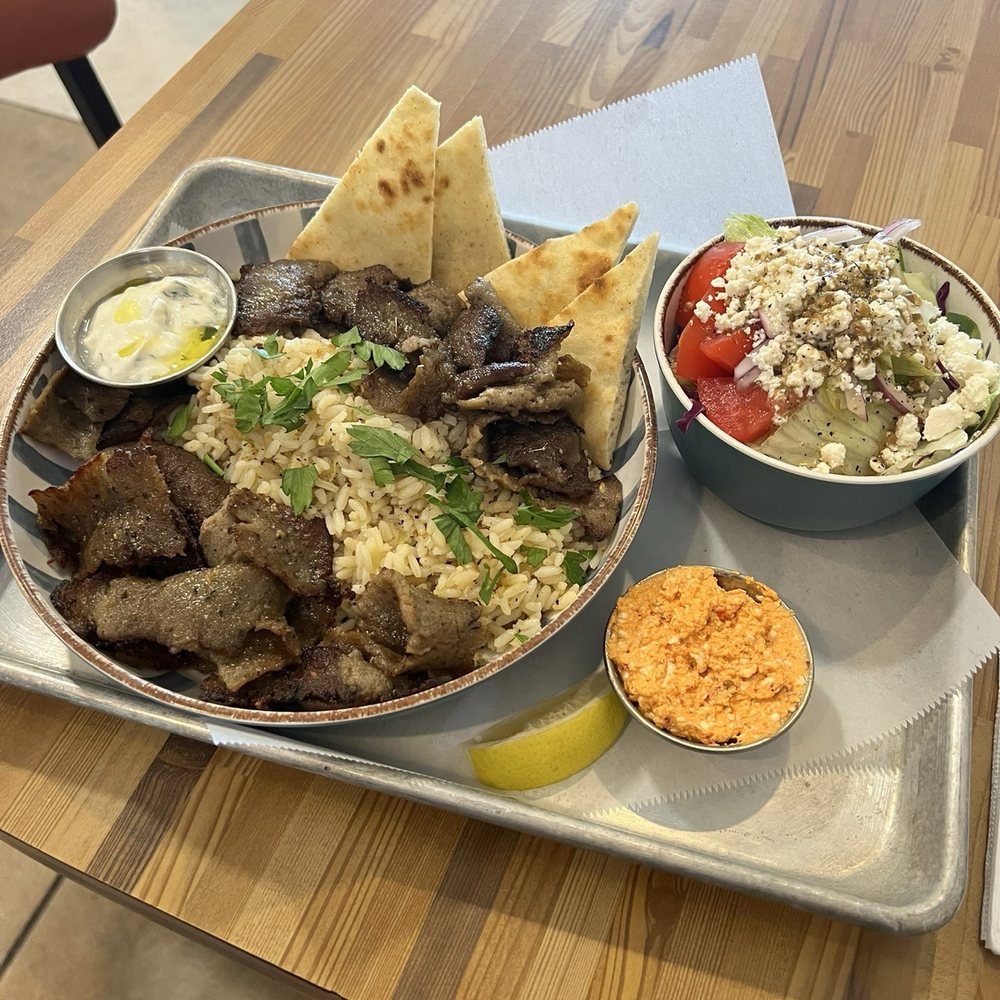 J-K's Greek Cafe - Gyro Plate with Spicy Feta - Caterers Near Me - La Mesa, California J-K's Greek Cafe - Gyro Plate with Spicy Feta - Caterers Near Me - La Mesa, California