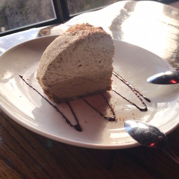 Clinkerdagger - Anniversary dessert; view of our table with views is the river - Seafood Near Me - Spokane, Washington
