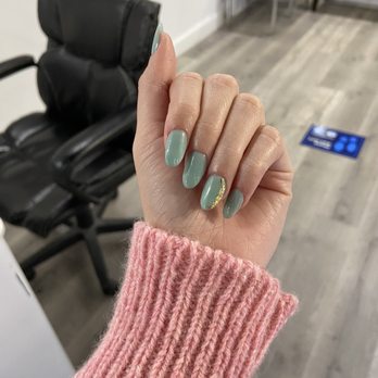 Grand Nails and Spa - Dip nails with extensions and gold foil accent - Nail Salons Near Me - Attleboro, Massachusetts Grand Nails and Spa - Dip nails with extensions and gold foil accent - Nail Salons Near Me - Attleboro, Massachusetts