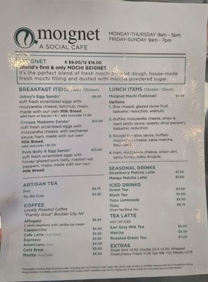 Menu photo 2 Moignet  A Social Cafe Las Vegas, NV