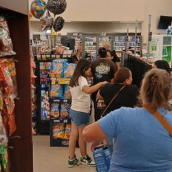 Albertsons - This store has no cashiers at the register most of the time. And today 8/19 self check out down and only one cashier . My back hurts