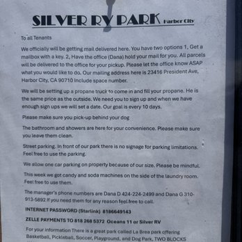 Silver RV Park - Helpful information in contacting the office. Not that they'll do anything to help you. - RV Parks Near Me - Harbor City, California Silver RV Park - Helpful information in contacting the office. Not that they'll do anything to help you. - RV Parks Near Me - Harbor City, California