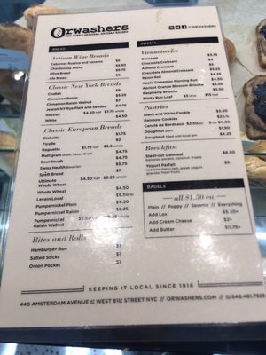 Menu photo 3 Orwashers New York, NY