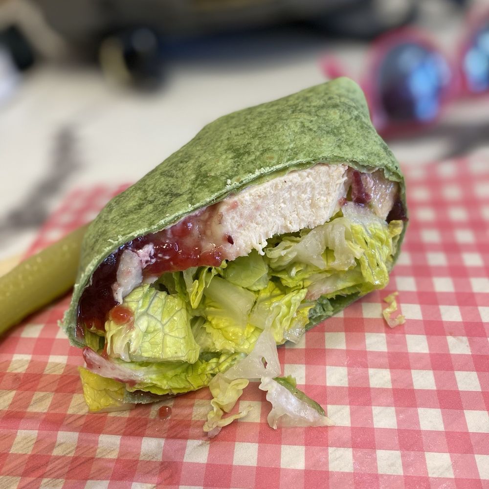 The Berry Turkey Wrap. It was supposed to have spinach but they used regular lettuce. The Berry Turkey Wrap. It was supposed to have spinach but they used regular lettuce.