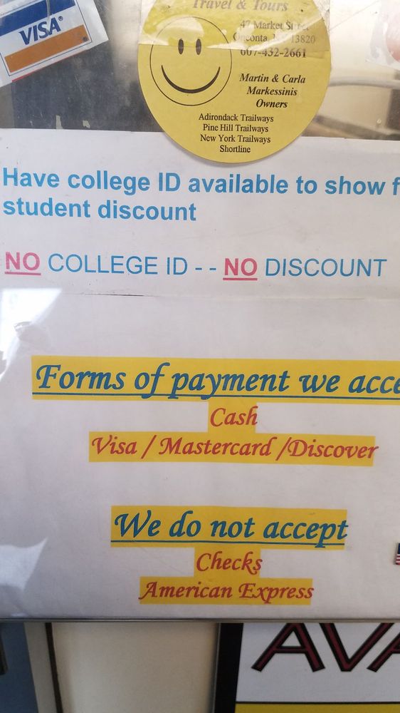 ADIRONDACK TRAILWAYS Updated August 2024 47 Market St, Oneonta, New