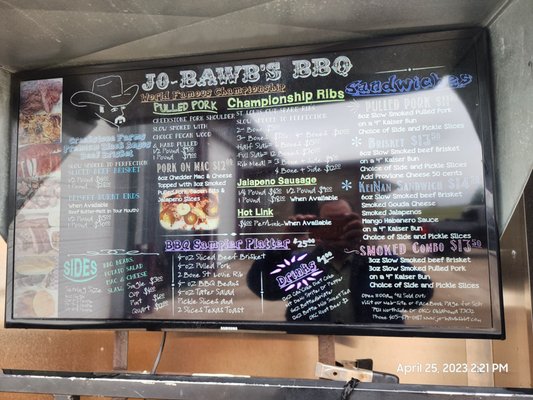 Menu photo 1 Jo-Bawb's BBQ Oklahoma City, OK Menu photo 1 Jo-Bawb's BBQ Oklahoma City, OK