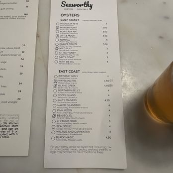 Seaworthy - Menu - Cocktail Bars Near Me - New Orleans, Louisiana