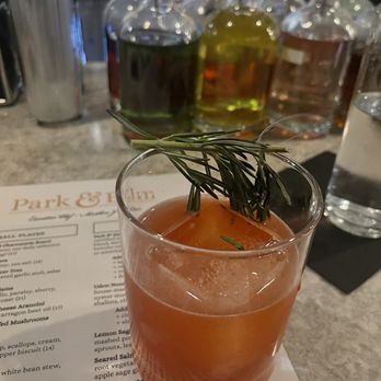 Park & Elm - a drink in a glass with a sprig of rosemary - Breakfast & Brunch Near Me - Glens Falls, New York