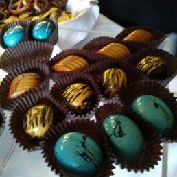 I forget which are in the foreground, but toward the back is the salted caramel - A MUST