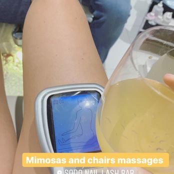 Sodo Nail Lash Bar - Mimosa and massage chairs - Eyelash Service Near Me - Orlando, Florida