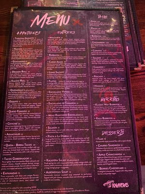 Menu photo 7 Kalaveras Huntington Beach, CA