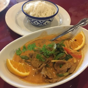 Thai Papaya Garden - Red Curry with gluten and rice noodles - Thai Near Me - Euless, Texas