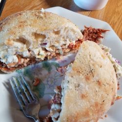 Outlaw Pizza And BBQ - Yum! But then, I'm a fan of pulled pork sandwiches. Next time Ill try the wings, maybe.