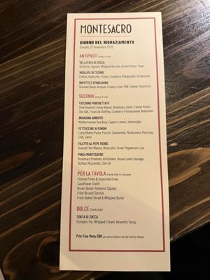 Menu photo 5 Montesacro Walnut Creek Walnut Creek, CA