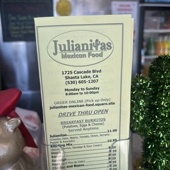 Julianita's - Menu - Mexican Near Me - Shasta Lake, California Julianita's - Menu - Mexican Near Me - Shasta Lake, California