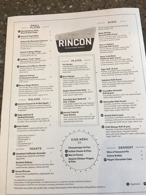 Menu photo 2 Bar Rincon Oxnard, CA
